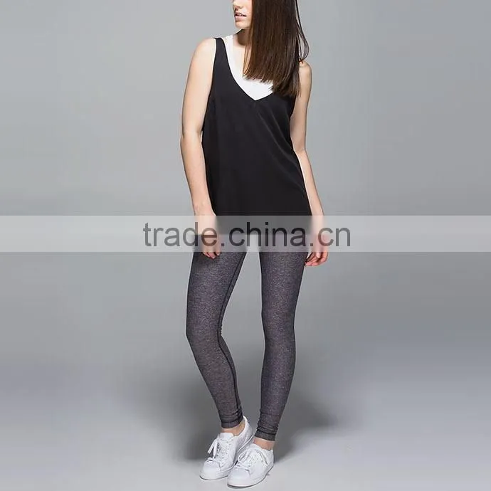 Oem service clothing supplier yarn dyed womens high waist supplex yoga pants
