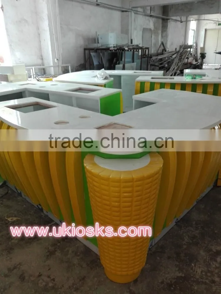 Newly design cup corn kiosk in shopping mall