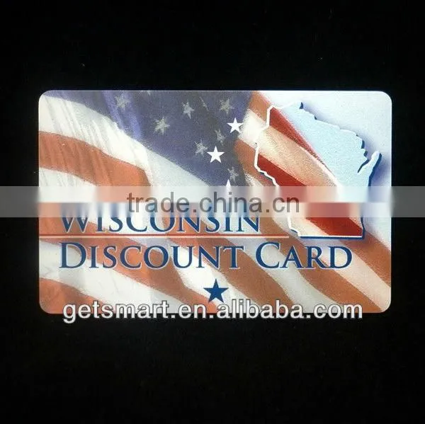Colorful Printed Glossy PVC Member Card CR80