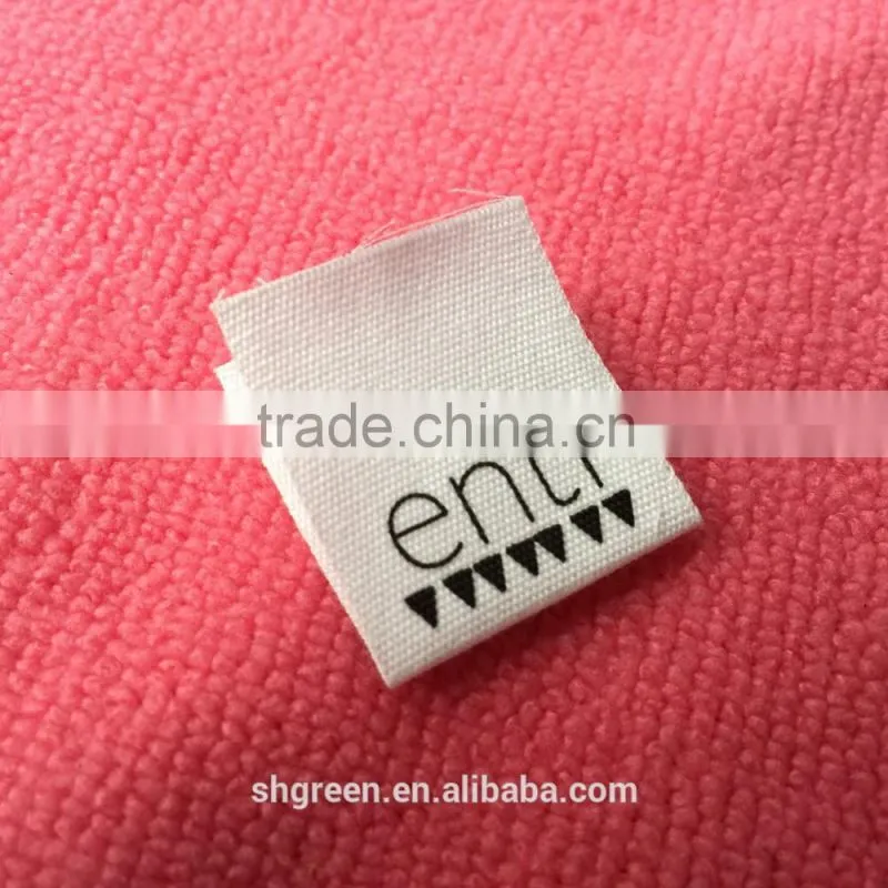 Customized high grade cotton printing label for baby clothes