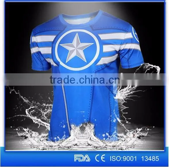 Factory wholesale cheapest price high quality men superhero t-shirts