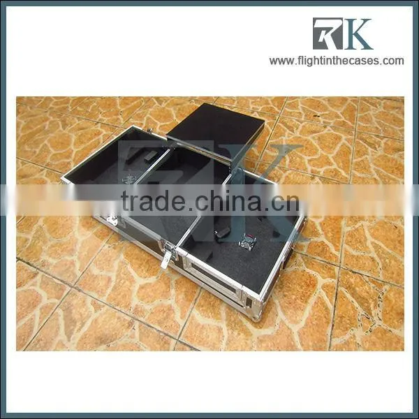 Slide Laptop turntable Coffin DJ flight case for Pionner CDJ 2000, DJM 900