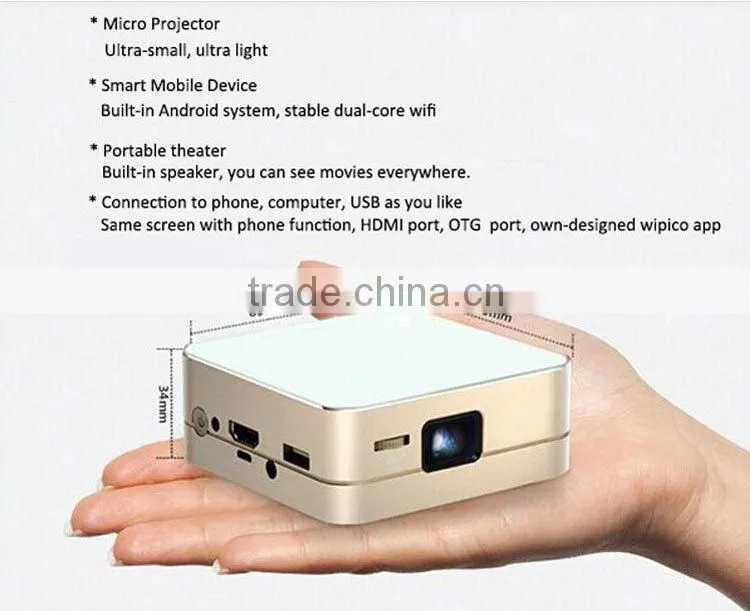 4 Core Cpu Build in Speakers Dlp Link 3d Home Theater 4K full hd 3d led projector
