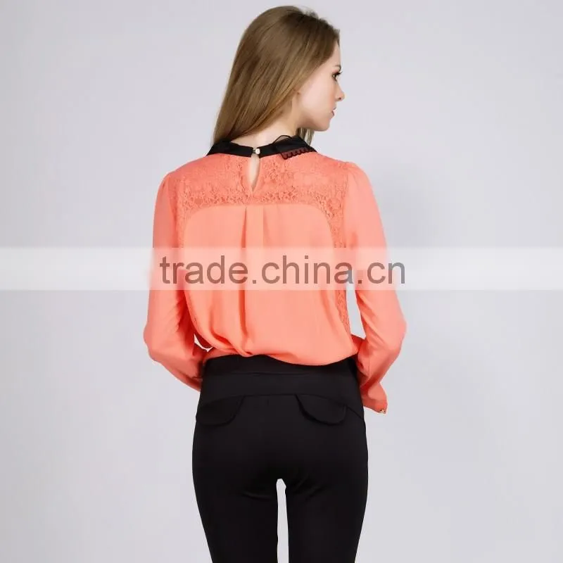 PRETTY STEPS 2016 new design model promotion products girls ladies long sleeve blouse