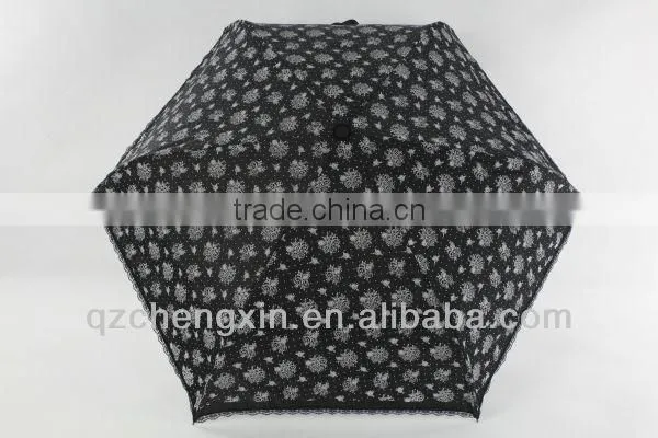 flower printed UV cut parasol umbrella