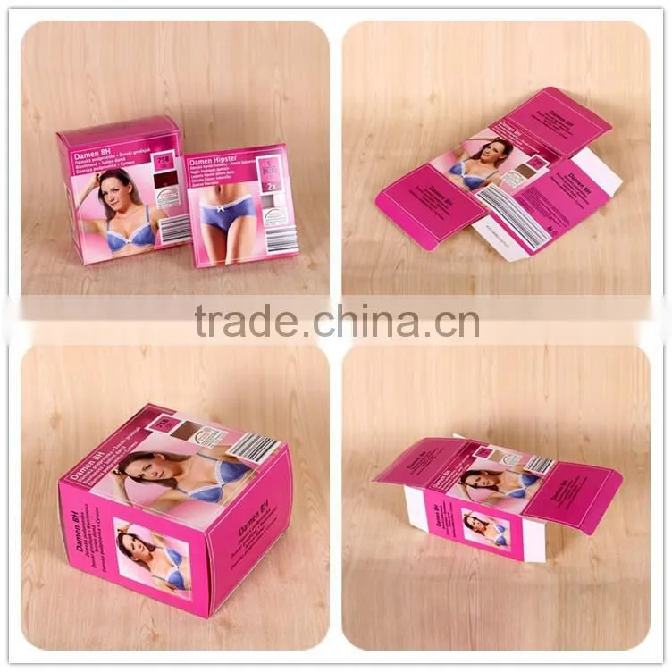 wholesale customized gift packing paper box woman underwear apparel boxes