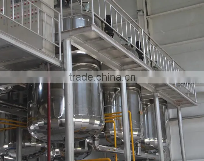 palm oil production line with extraction refinery and fractionation processes