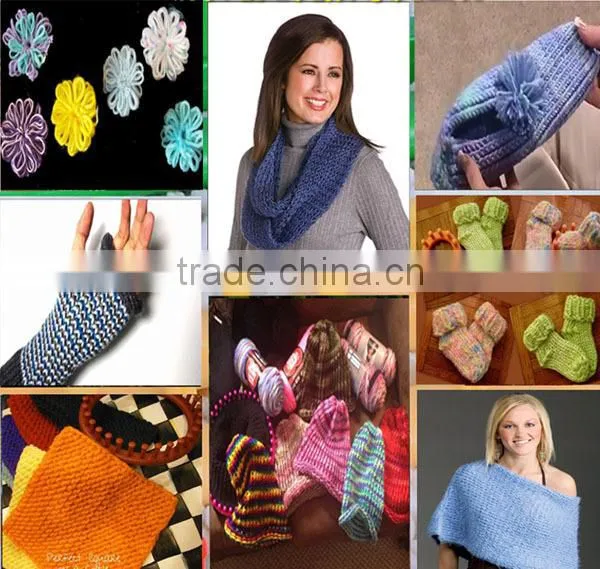 Plastic hand circular knitting machine/knitting loom