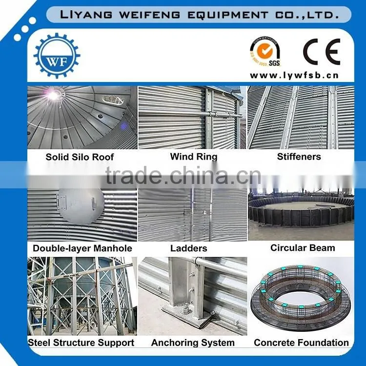 Top quality Hot-galvanized feed Silo for feed pellet plants