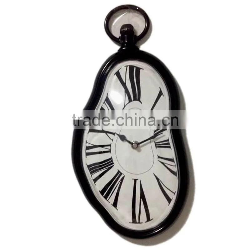 2015 the newest wall quartz clock melting wall clock novelty home decor wall clock art clock