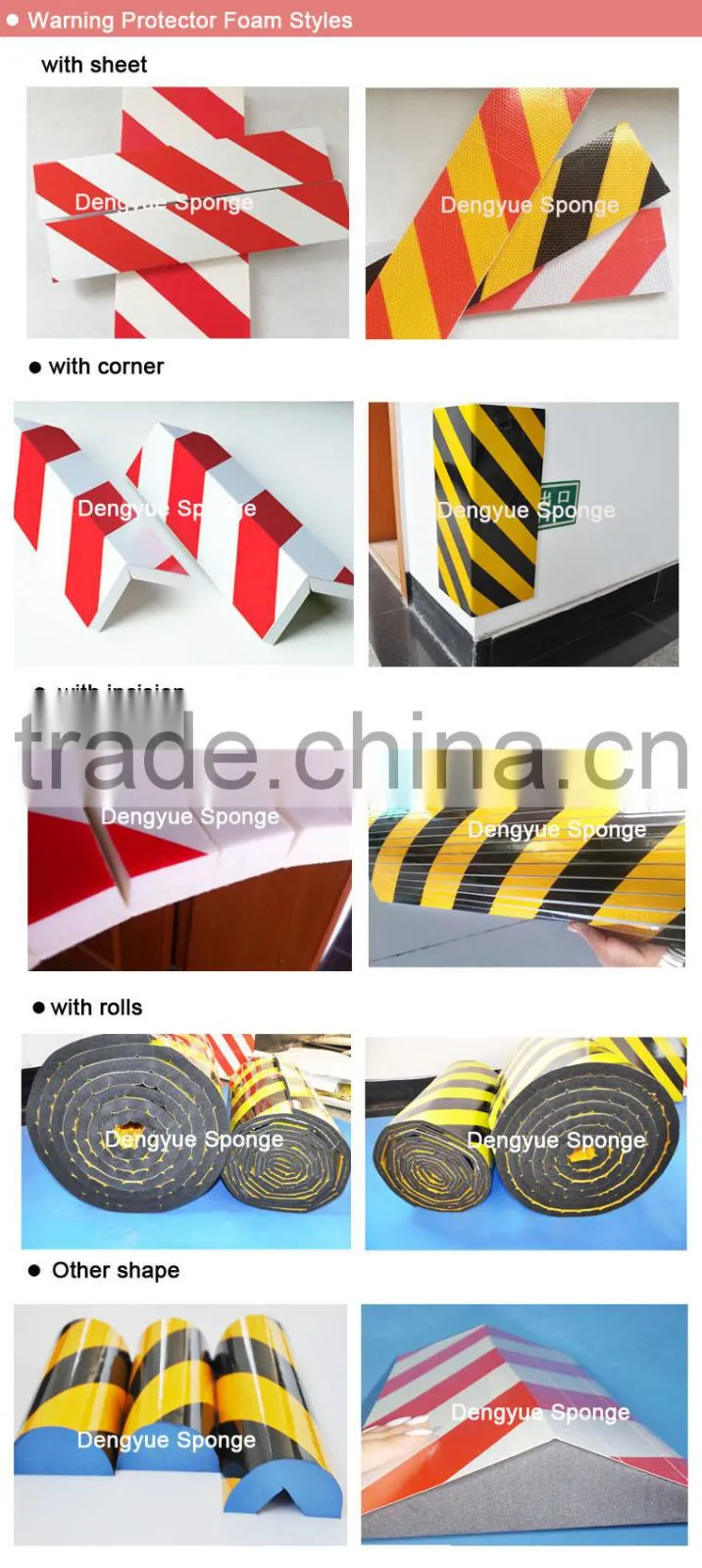 Against paintwork damage protector strip foam anticollision driving safety guard rubber foam