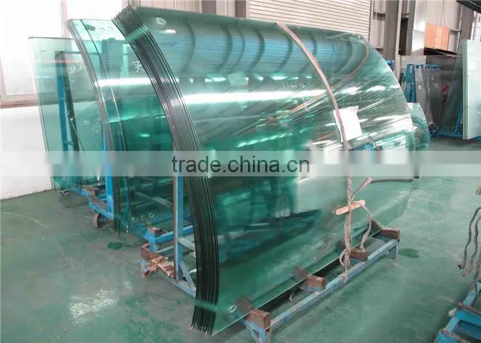 Full Toughened Bent Tempering Clear Curved Glass Plate