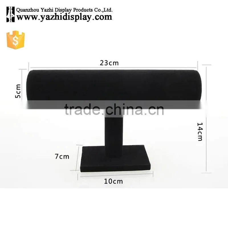 Jewellery Store Practical Wood Tabletop 1-Layer Commercial Bracelet Watch Display Velvet Jewelry Stand