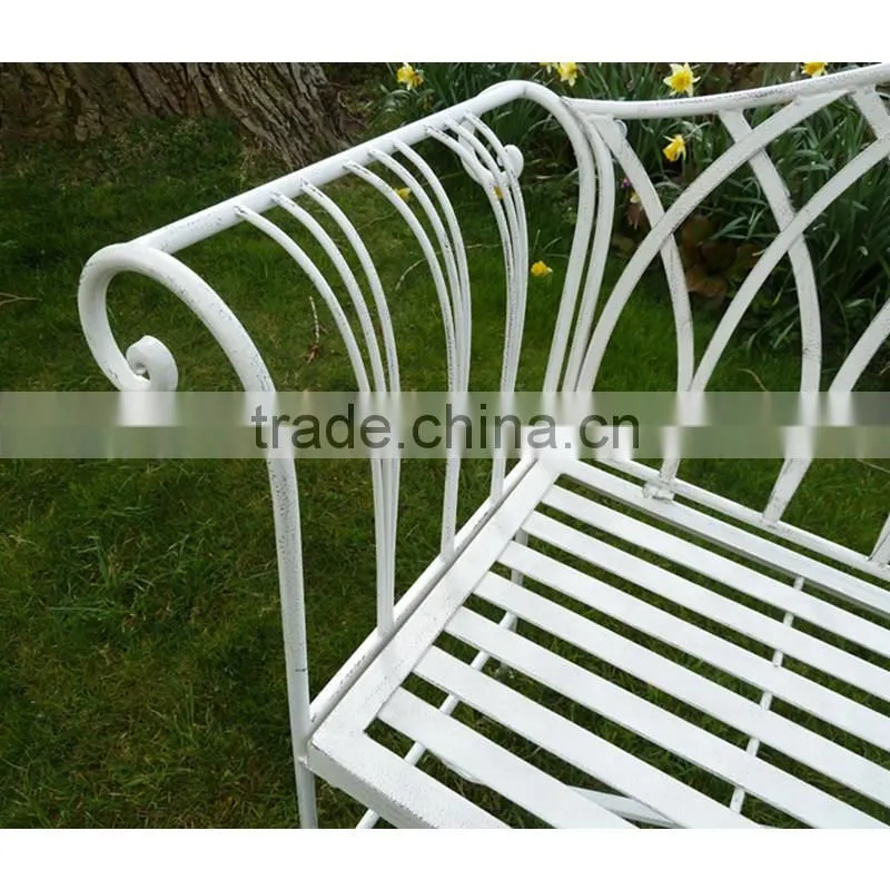 KD decorative vintage wrought iron bench