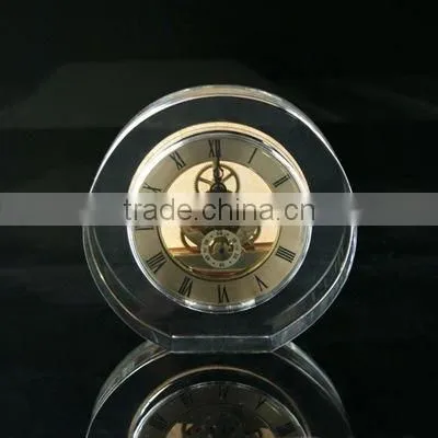 2016 round crystal desk clock