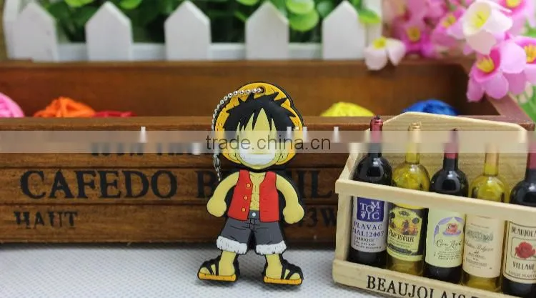 One Piece pvc cartoon mini usb flash drive shell