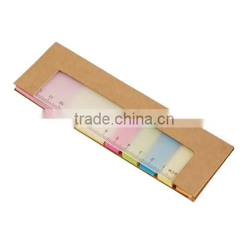 blocknotes with ruler,sticky notes and book markers