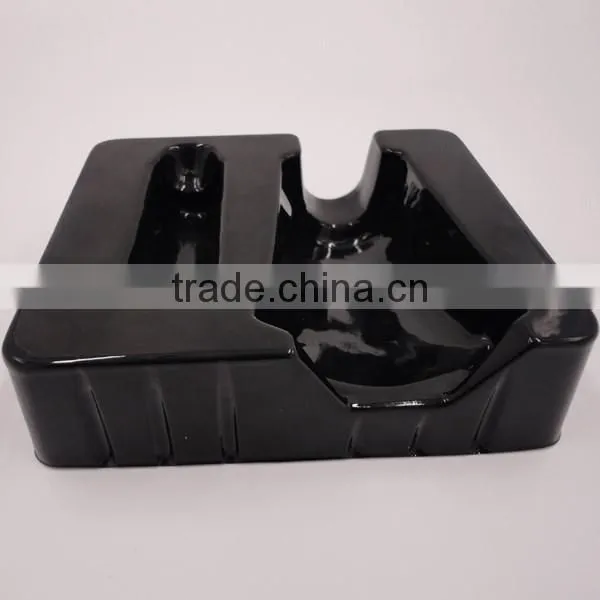 Thermoformed plastic purpule flocked PS blister tray for Tableware