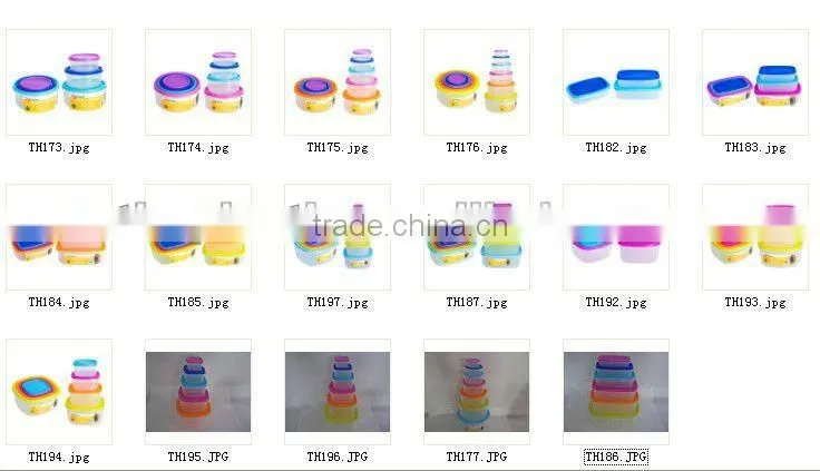 Rainbow Food Storage, plastic food container,rectangle Storage Container