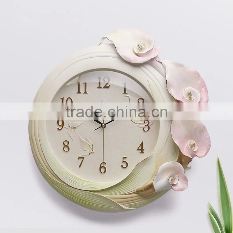 M16A Momoda Living room Creative modern hanging fancy elegant3D flower wall clock Quiet quiet quartz decoration large wall clock