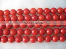 wholesale 16" 3mm original red round natural loose coral beads jewelry designs