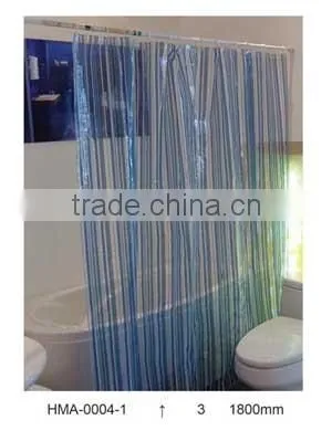 Printed shower curtain