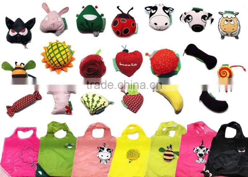 various cute Animal Shape Foldable Cartoon Eco Friendly Tote Bag with cheap Price