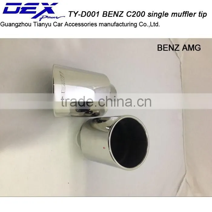Car accessories dedicated single exhaust pipe muffler for b-enz amg c200