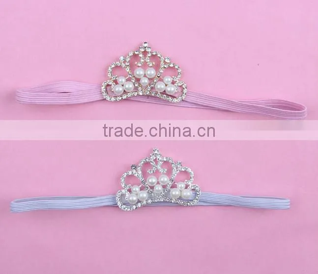 Elastic Crown Headband Baby Girl Tiara Headband for Hair Newborn hair bows Wholesale