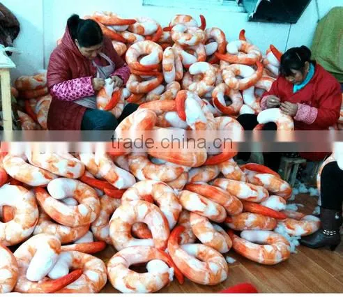 UCHOME Creative Funny Shrimp Shaped Pillow U Throw Neck pillow