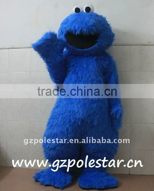 long fur cookie monster costume mascot NO.1763