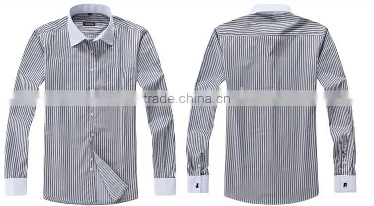 2017 autumn mens dress shirts Long Sleeve Commerce Shirts Men Cotton Shirts