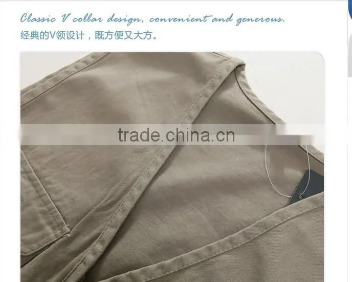 New 2017 Man Clothes Quick Drying Multiple Pockets High Quality Casual Male Vest Hunting and Fishing Vests for Men