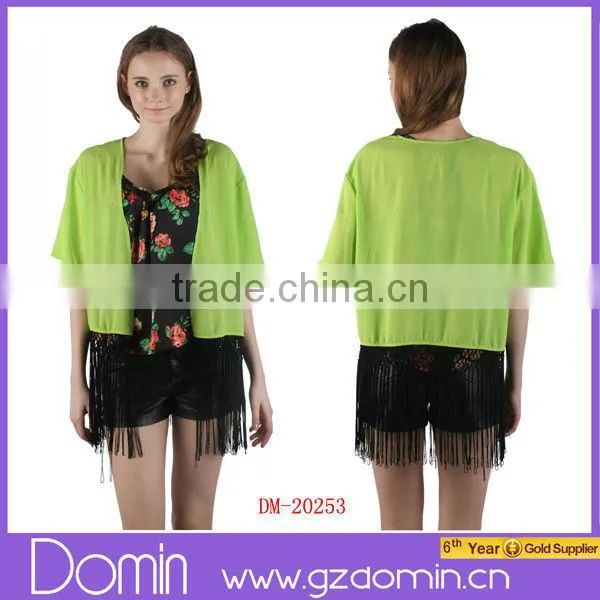 2014 Newest Women Summer Fringe Kimono