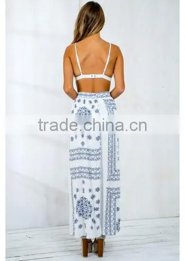2016 new design this cute pair of shorts features a printed fabrication and has a maxi skirt