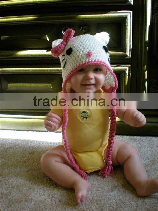LOVELY 100% COTTON ANIMAL HAT KNITTING PATTERN