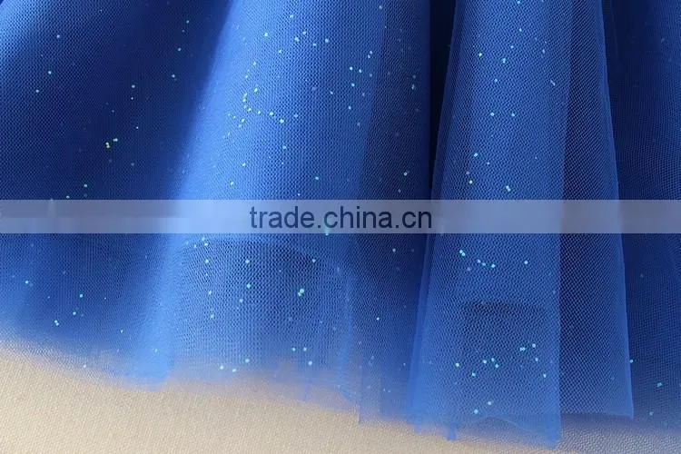2017 Indian and Pakistan girls without dress toddler Blue Flower girls Performance dresses Turkish shell sequins party dresses