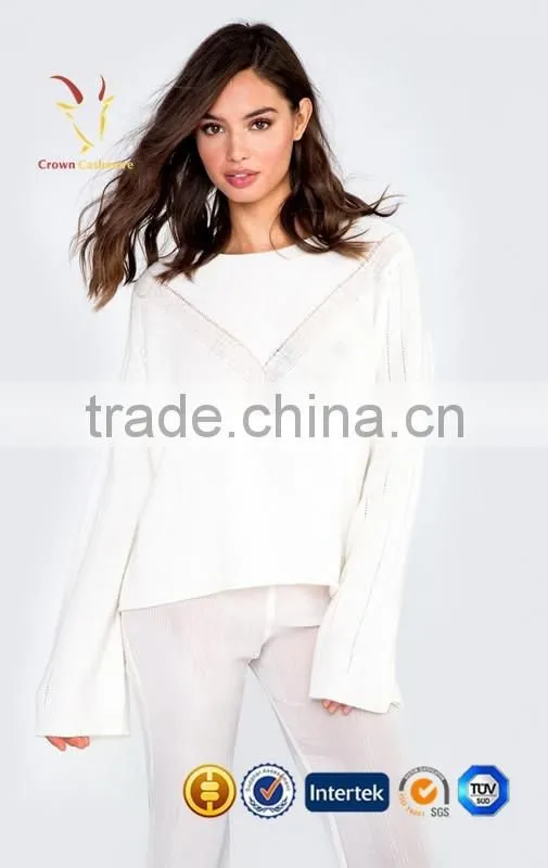 Fashion Plus Size Cashmere Merino Wool Plain Sweater Women