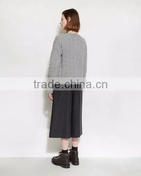New Design Woolen Knitted Women Sweater Cardigan