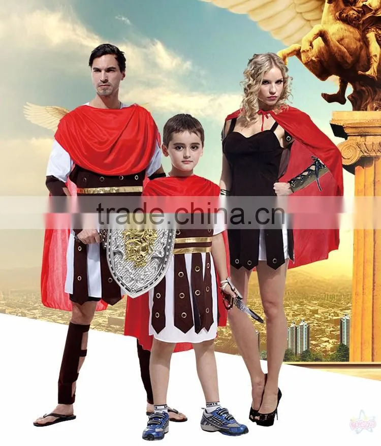 Hot sale cosplay warrior design children roman halloween costume