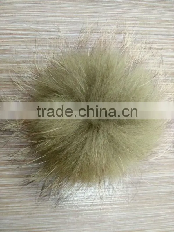 YR892 Hot Sale 12cm Diameter Colorful Raccoon Fur Ball