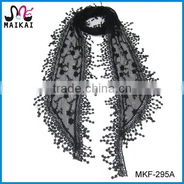 Wholesale new design fashion lady lace scarf 2017