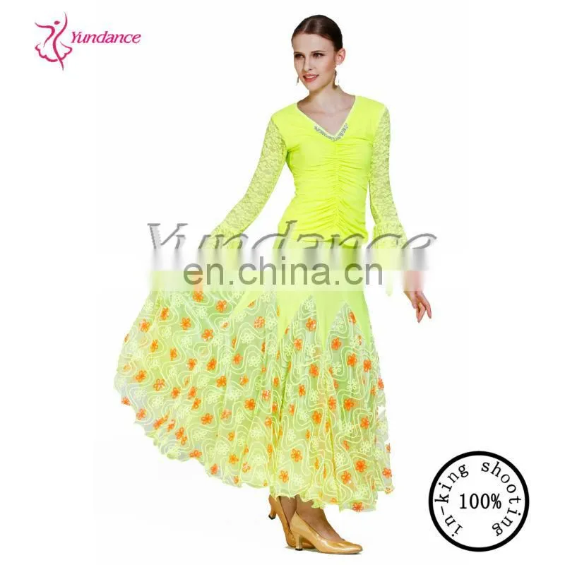 AB031 Beautiful Yellow Dance Full Skirt