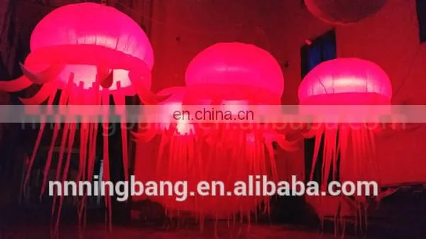 Fantasy attactive LED inflatable jellyfish