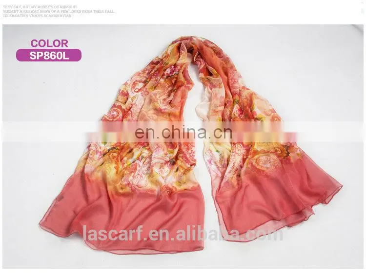 2015fashion style newest high quality silk crepe georgette digital printing pareo(SP860L)