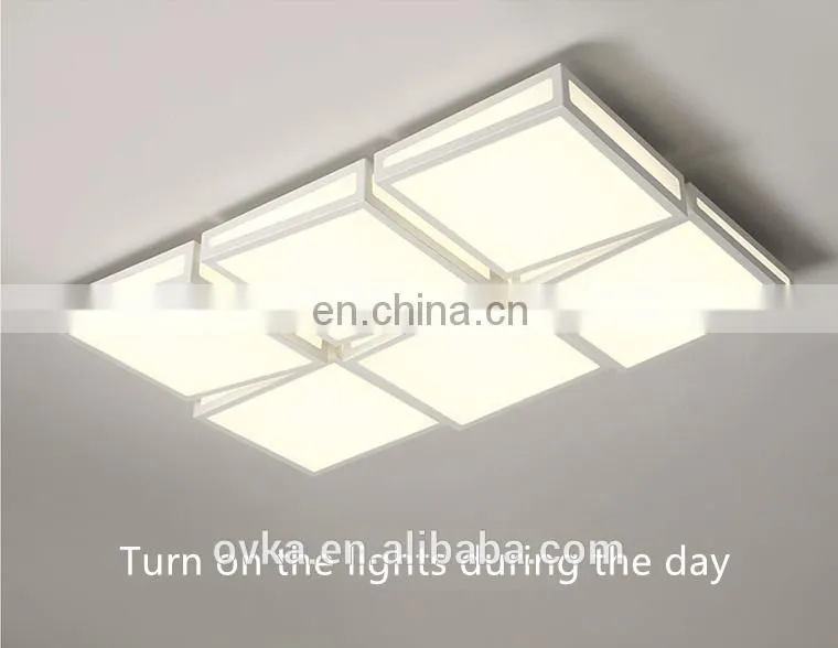 Creative LED ceiling lamp simple square living room lamp