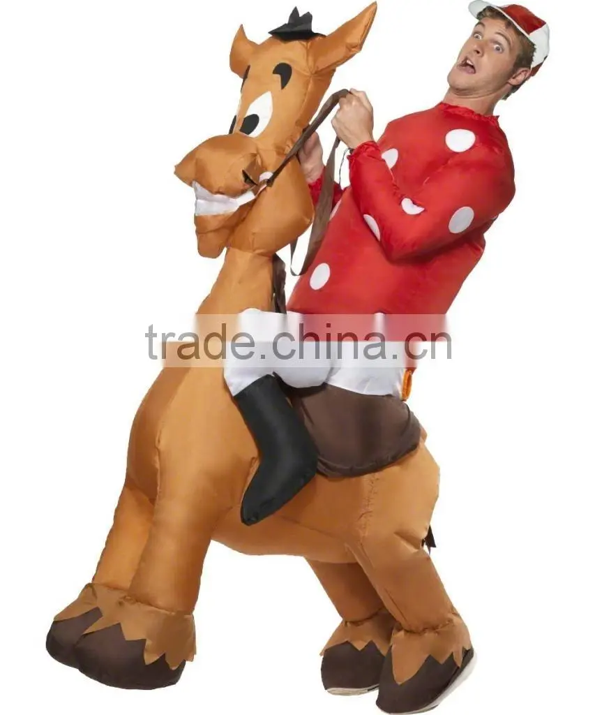 2016 inflatable jockey and horse fancy dress costume