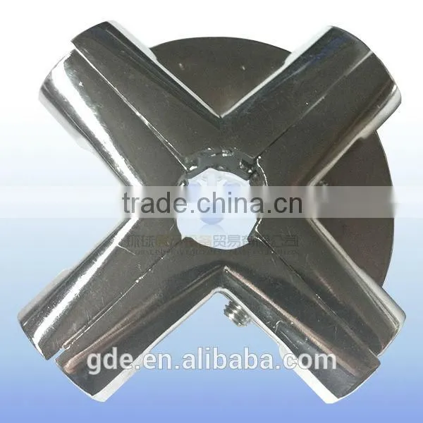 4 way chrome round tube connector/ Joker&Uno