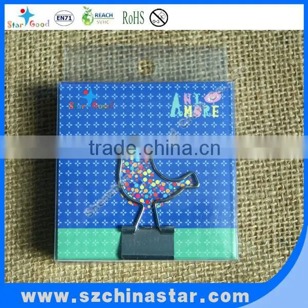 Cute smile shape PVC with metal paper clip