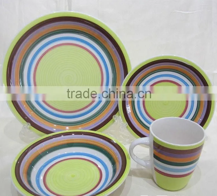 porcelain dinner set with gift box Fine hand printed dinner set with stoneware material